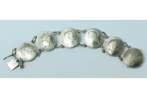 Münzarmband Trachten Kaiserreich in aus 800er Silber coin bracelet silver