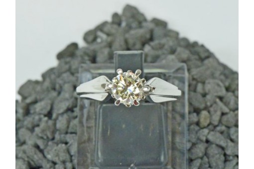 Brillantring Solitär 1,05 ct. diamond in 14 Kt. 585 Gold Gr. 59 IHK Gutachten