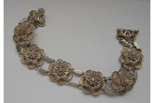Filigranarmband Armband in aus 800 Silber Antik Damen Bracelet Länge 18 cm