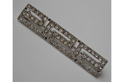 Zirkoniabrosche Brosche mit Zirkonia in aus 835 Silber Brooch Silver Damen 