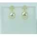1 Paar Ohrringe Ohrclips earrings mit Perlen pearls in aus 14 Kt. 585 Gold