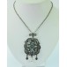 Collier mit Anhänger filigran Silber Erbskette Türkis Perle Tracht Dirndl