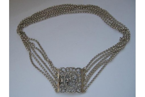 Kropfcollier Collier für die Tracht Kette Trachten in aus 925er Silber Sterling