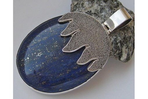 Anhänger mit Lapislazuli großer Lapisanhänger in 925 Silber silver Sterling