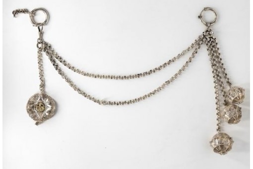 Trachtenschmuck 800 silber kette für dirndel kugeln Maria zum einhängen schmuck 