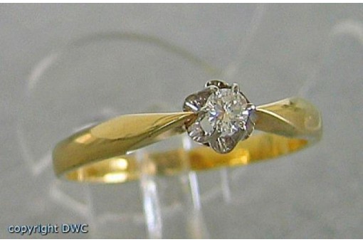 Damen Ring mit Brillant Diamant Solitär Brillanten 585 Gold Ringe
