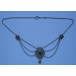 Granatcollier Collier mit Granat Garnet Tracht aus 835 Silber Kette Dirndl 41 cm