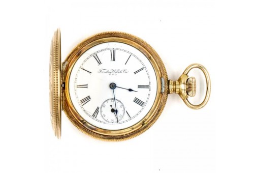 Taschenuhr Pocketwatch Savonette Trenton Watch & Co. USA vergoldet