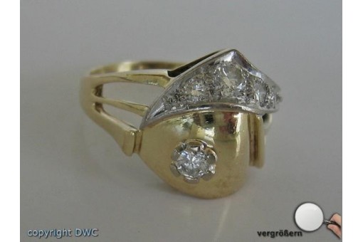 Damen Finger Ring mit Diamant Diamanten Brillant Brillanten Ringe 585 Gold 