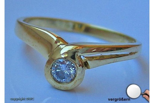 585 er Gold Ring Solitäre Brillantring Diamantring Diamanten Brillanten 54