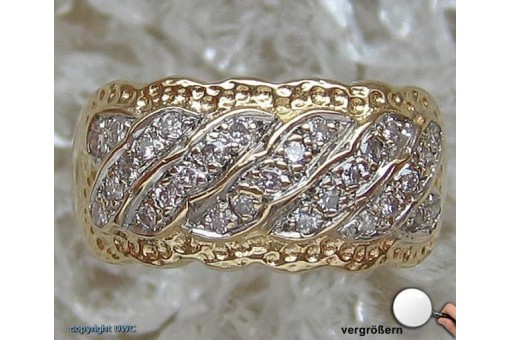 Ring Gold mit Brillanten Brillant Diamant Diamantring Gold 14 Kt 52