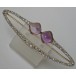 Brosche Nadel mit Amethysten und Diamantrosen diamonds 14 Kt. 585 er Gold antik