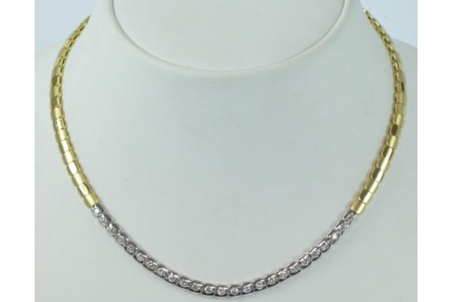 Collier mit Diamanten Brillanten in aus 750 er in aus Gold Kette