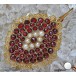 Anhänger mit Granat Granate Antik Perle 750 er Gold Biedermeier Tracht