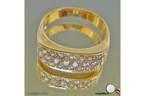 Ring mit Brillanten Diamant Diamanten Diamantring 585 er Gold 57