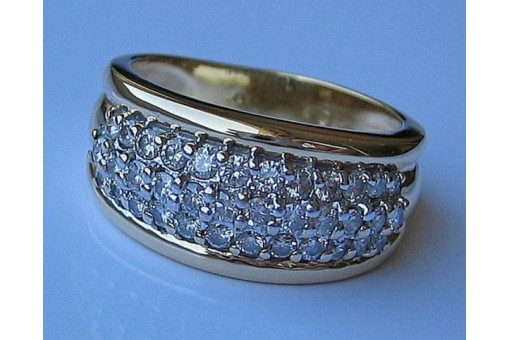 Ring mit Diamanten Brillanten diamonds in 18 Kt. 750 er Gold Gr. 57