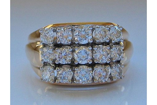 Damen Ring mit Brillanten Diamanten in aus 14 Kt. 585 er Gold Gr. 58