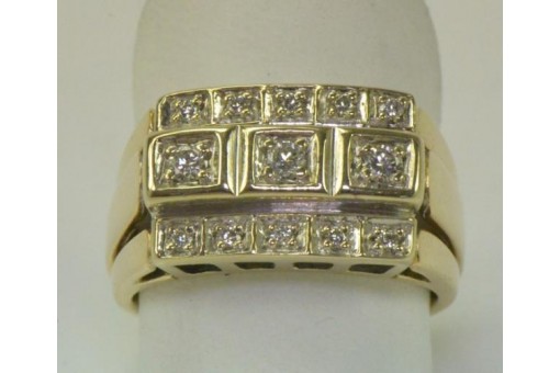 Ring mit Brillanten diamonds Diamanten Brillant in aus 14 Kt. 585 er Gold 55