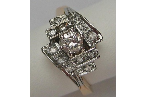 Ring mit Brillanten Diamanten Diamonds in aus 18 Kt. 750 er Gold Gr. 53