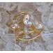 Ohrstecker Clips mit Kristall Kristalle Ohrringe 750 er 18 Kt Gold Tracht