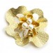 Brosche Nadel mit Perlen in 14 Kt. 585 Gold pearl brooch Perlenbrosche