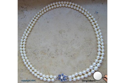 Perlencollier Goldcollier Collier Perle Perlen 18Kt 750 er Gold Perlcolliers 
