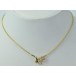 Collier Hals Kette mit Opal Zirkonia und Topas 9 Kt. 375 Gold Chain 40 cm