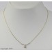 Collier Hals Kette mit Anhänger Kristall in aus 585 er Gold Weiss Länge 45,5 cm