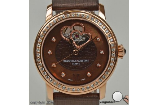 Frederique Constant Double Heart Beat Automatik Brillanten Box & Papiere