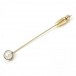 Brosche Nadel mit Perle und Diamant in 14 Kt. 585 Gold pearl brooch