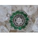 Perlenketten verschluß mit Smaragden Brillant Schliesse in aus  18 Kt. 750 Gold