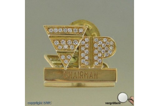 Anstecker Nadel Pinin in 18 Kt  750 er Gold Brosche Designer Brillant Diamant
