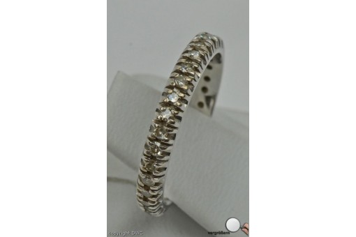 Ring mit Brillant Brillanten Diamant Memory Memoire in 14 Kt 585 er Gold 54