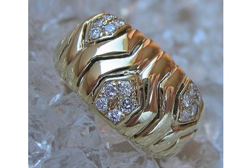 Ring mit Brillant diamanten Brillanten in 14 Kt 585 er Gold Ringe Grösse 57 