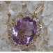 Anhänger mit Amethyst Diamanten Brillanten in aus 14 Kt. 585 er Gold  