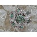 Schliesse Verschluss für Perlen Ketten Collier mit Smaragd in 18 Kt 750 er Gold 