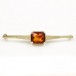 Brosche Nadel mit Bernstein Amber in 8 Kt. 333 Gold 6,0 cm