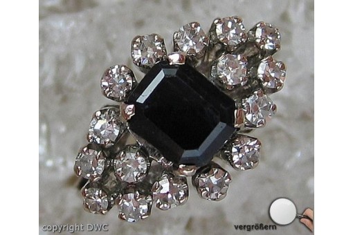 Ring mit Diamant Brillant Saphir Saphire Safir in aus 333 er Gold 52
