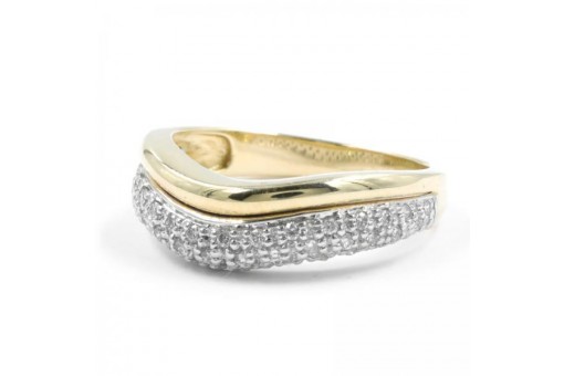 Ring mit Diamanten Brillanten aus in 14 Kt. 585 er Gold Grösse 54 Ringe