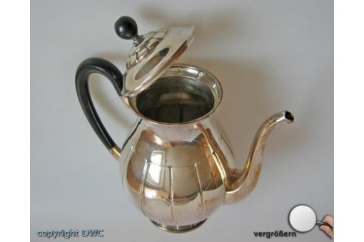 Kaffee Tee Mokka Kanne Kannen in 800 er Silber Antik Tafel 