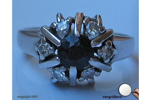 Ring mit Saphir Saphire Diamant Diamanten Safir in 14 585 er Gold Brillanten 47