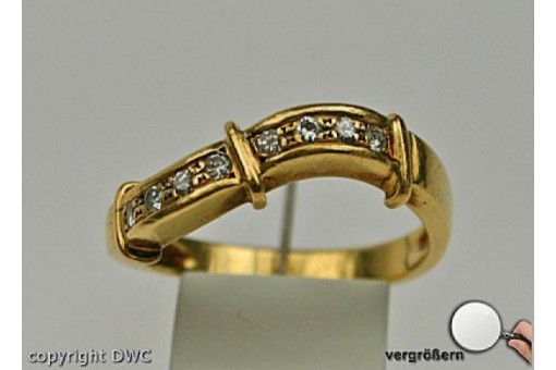 Ring mit Brillant Brillanten Diamant Diamanten in 18 Kt 750 er Gold 50 Ringe