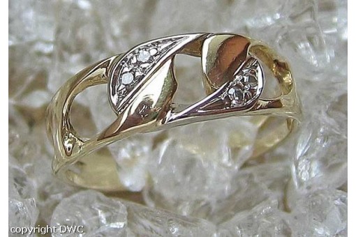 Ring mit Diamant Diamanten in 14 Kt. 585 er Gold Ringe Brillanten 52