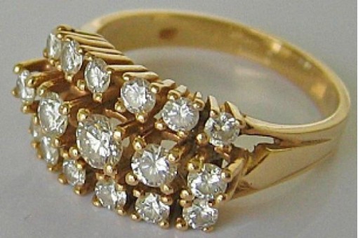 Ring mit Brillant Brillanten Diamanten Diamantring in 14 Kt. 585 er Gold 55