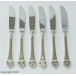 6 Messer Marke Robbe & Berking R&B Rosenmuster aus in 800 er Silber Besteck