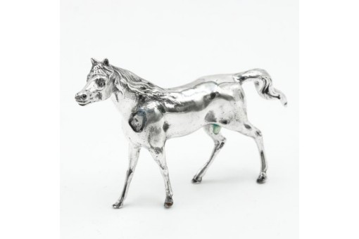 Tierfigur Figur Massiv Pferd in aus 800 er Silber Massiv