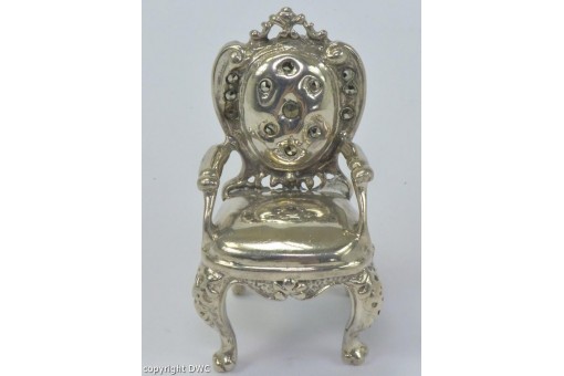 Stuhl Sessel in aus 800 er Silber jugendstil antik 