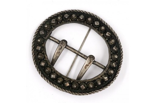 Brosche als Gürtelschließe Gürtelschnalle in Silber antik belt buckle silver