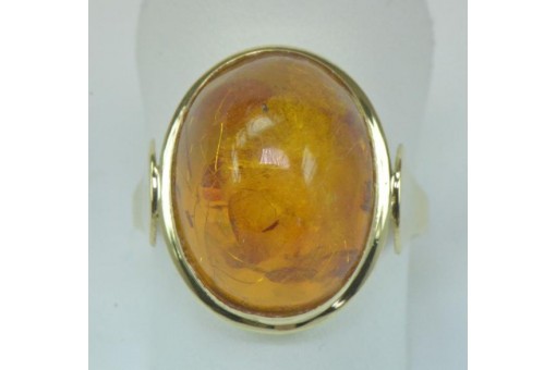 Ring mit Bernstein in aus 8 Kt. 333 er Gold Grösse 53 Ringe top