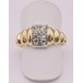 Ring mit 6 Altschliffdiamanten 0,5 ct. in 14 Kt. 585 er Gold antik Gr. 55